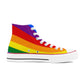 Rainbow Pride Collection - Mens Classic High Top Canvas Shoes for the LGBTQIA+ community
