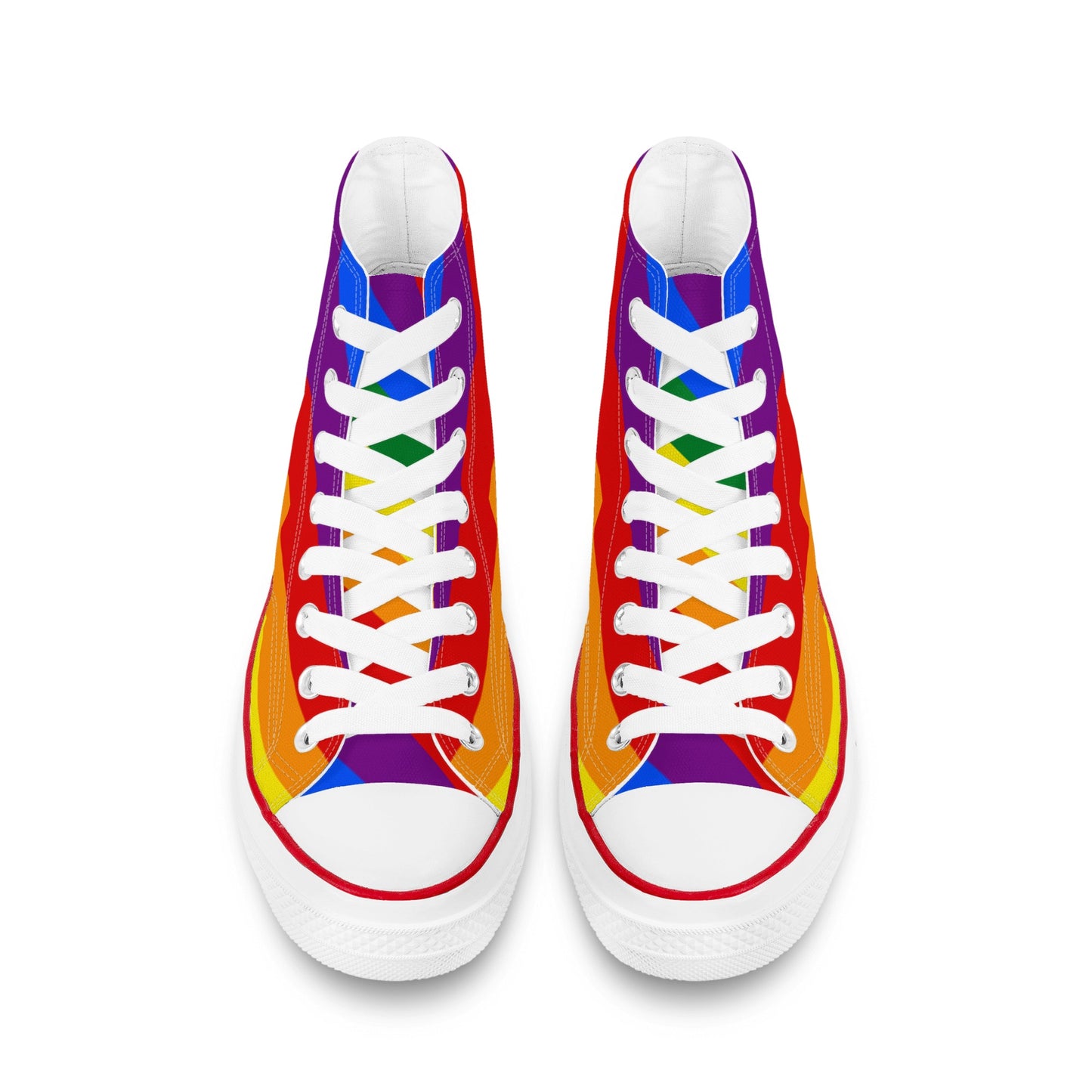Rainbow Pride Collection - Mens Classic High Top Canvas Shoes for the LGBTQIA+ community