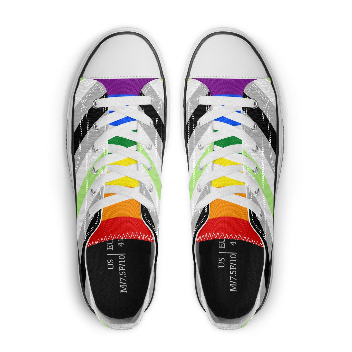 Agender Pride Collection - Womens Classic Low Top Canvas Shoes for the LGBTQIA+ community