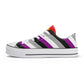Asexual Pride Collection - Womens Classic Low Top Canvas Shoes for the LGBTQIA+ community