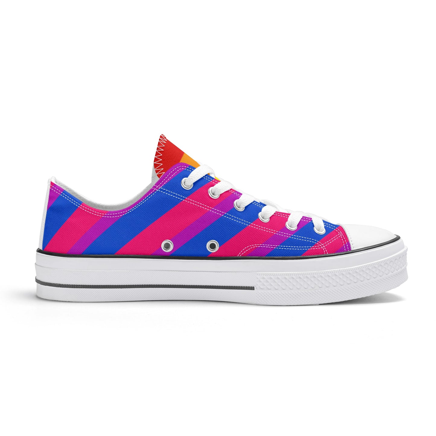 Bisexual Pride Collection - Womens Classic Low Top Canvas Shoes for the LGBTQIA+ community