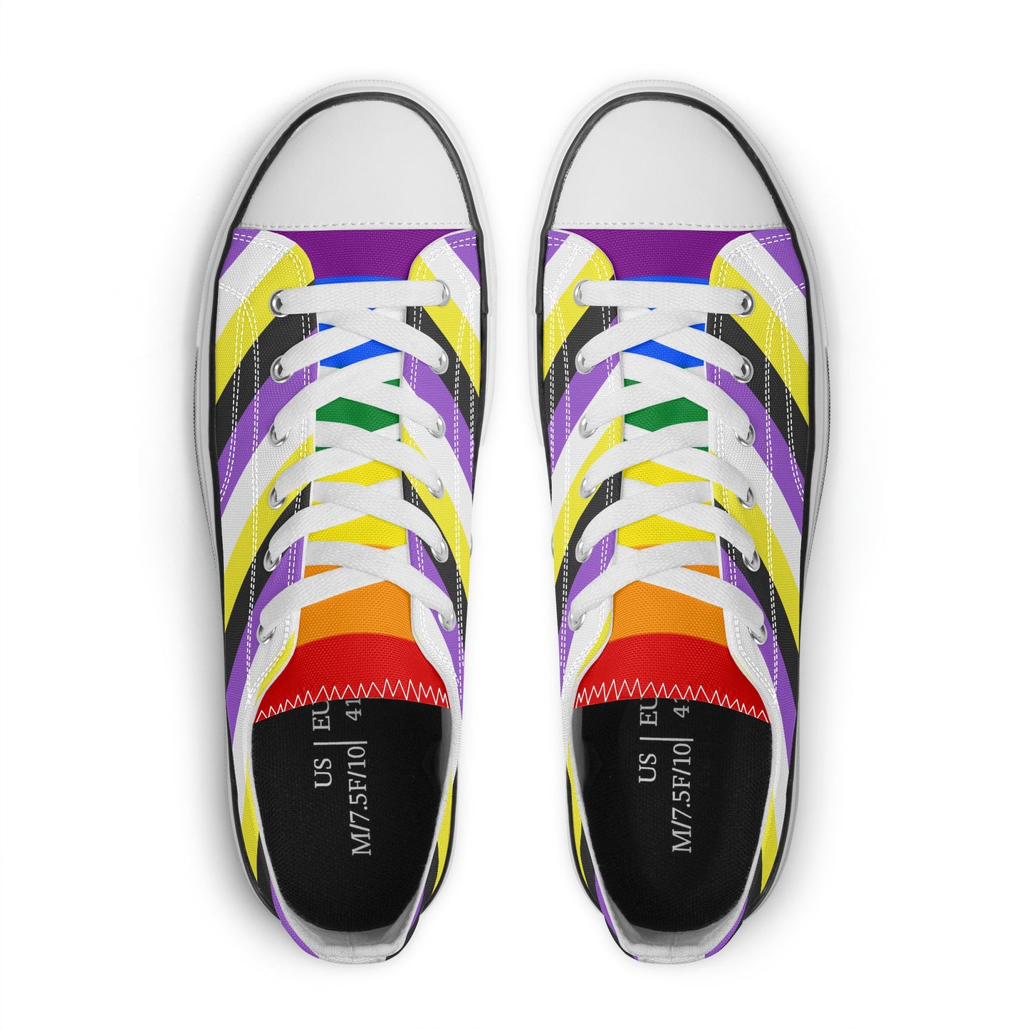 Nonbinary Pride Collection - Womens Classic Low Top Canvas Shoes for the LGBTQIA+ community