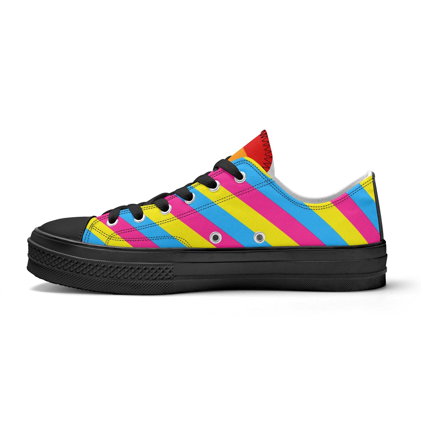 Pansexual Pride Collection - Womens Classic Low Top Canvas Shoes for the LGBTQIA+ community