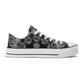 Black & White Abstract Design Pattern - Womens Classic Low Top Canvas Shoes for Footwear Lovers