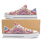 Purple, Orange and Blue Mandala Pattern - Womens Classic Low Top Canvas Shoes for Footwear Lovers