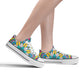 Red, Blue and Yellow Mandala Pattern - Womens Classic Low Top Canvas Shoes for Footwear Lovers