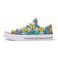Red, Blue and Yellow Mandala Pattern - Womens Classic Low Top Canvas Shoes for Footwear Lovers
