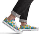 Red, Blue and Yellow Mandala Pattern - Mens Classic Low Top Canvas Shoes for Footwear Lovers