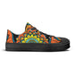 Orange, Yellow and Blue Mandala Pattern - Womens Classic Low Top Canvas Shoes for Footwear Lovers