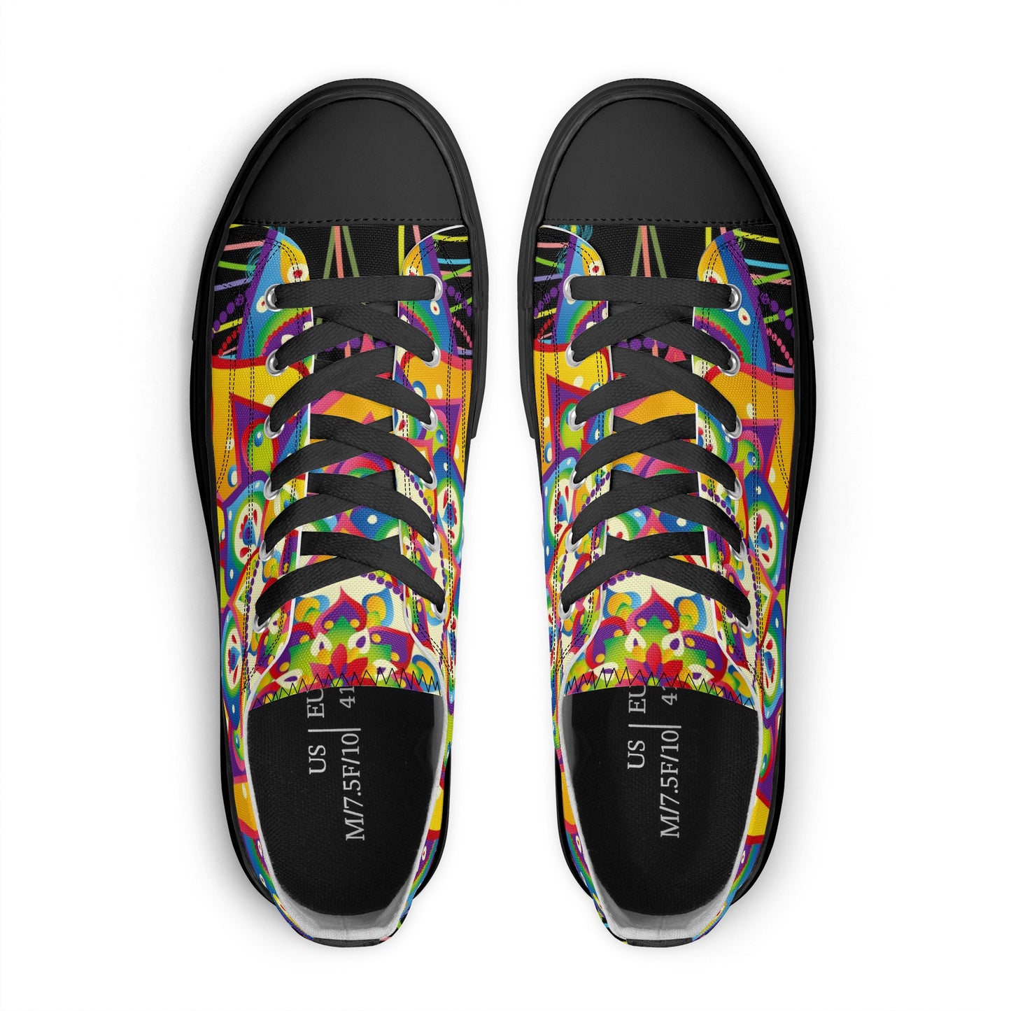 Mandala Pattern - Womens Classic Low Top Canvas Shoes for Footwear Lovers