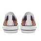 Orange, Red and Blue Mandala Pattern - Womens Classic Low Top Canvas Shoes for Footwear Lovers