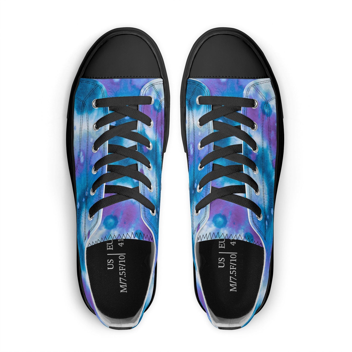 Blue Tie Dye Pattern - Mens Classic Low Top Canvas Shoes for Footwear Lovers