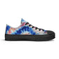 Blue and Red Tie Dye Pattern - Mens Classic Low Top Canvas Shoes for Footwear Lovers