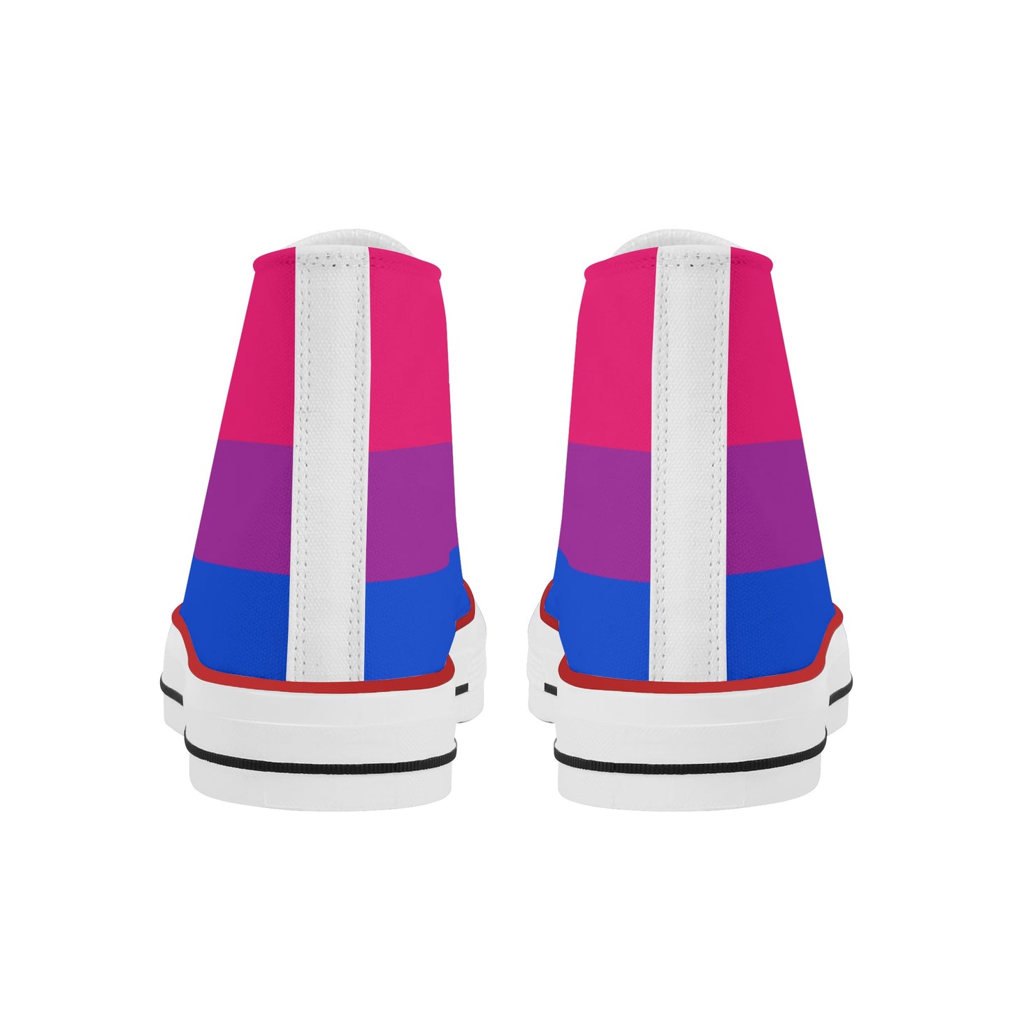 Bisexual Pride Collection - Mens Classic High Top Canvas Shoes for the LGBTQIA+ community