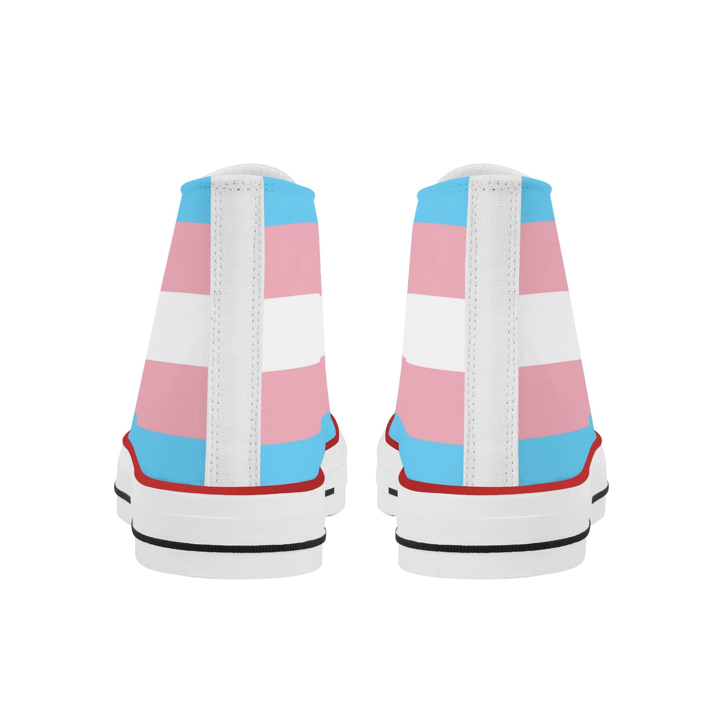Transgender Pride Collection - Mens Classic High Top Canvas Shoes for the LGBTQIA+ community