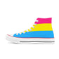 Pansexual Pride Collection - Mens Classic High Top Canvas Shoes for the LGBTQIA+ community
