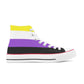 Nonbinary Pride Collection - Womens Classic High Top Canvas Shoes for the LGBTQIA+ community