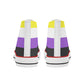 Nonbinary Pride Collection - Womens Classic High Top Canvas Shoes for the LGBTQIA+ community