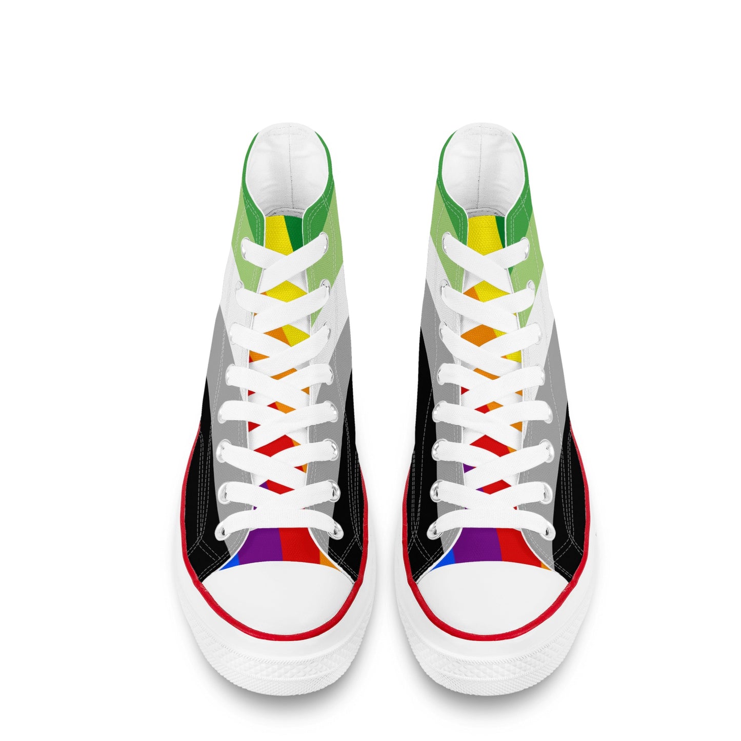 Aromantic Pride Collection - Womens Classic High Top Canvas Shoes for the LGBTQIA+ community