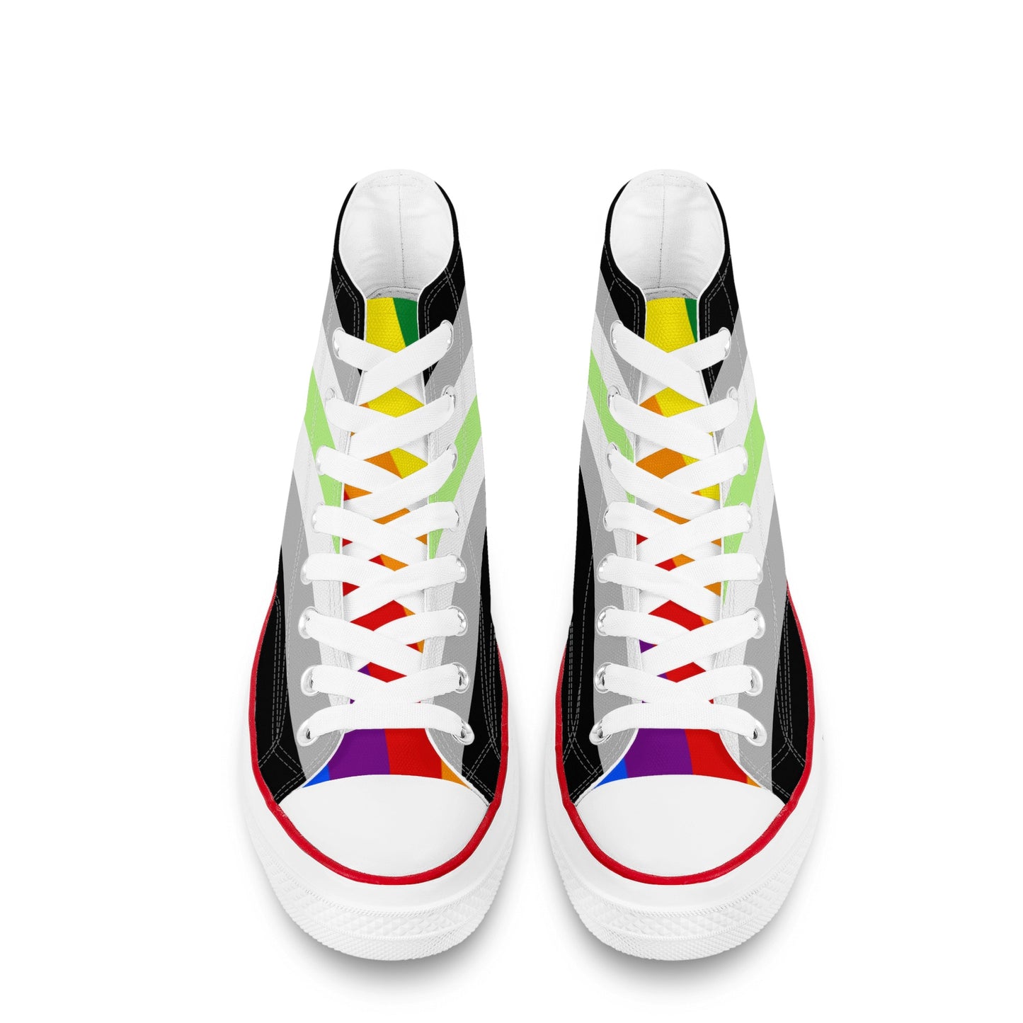 Agender Pride Collection - Mens Classic High Top Canvas Shoes for the LGBTQIA+ community