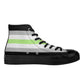 Agender Pride Collection - Mens Classic Black High Top Canvas Shoes for the LGBTQIA+ community