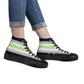 Agender Pride Collection - Womens Classic Black High Top Canvas Shoes for the LGBTQIA+ community