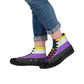 Nonbinary Pride Collection - Mens Classic Black High Top Canvas Shoes for the LGBTQIA+ community