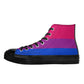 Bisexual Pride Collection - Womens Classic Black High Top Canvas Shoes for the LGBTQIA+ community