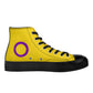 Intersex Pride Collection - Mens Classic Black High Top Canvas Shoes for the LGBTQIA+ community