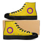 Intersex Pride Collection - Mens Classic Black High Top Canvas Shoes for the LGBTQIA+ community