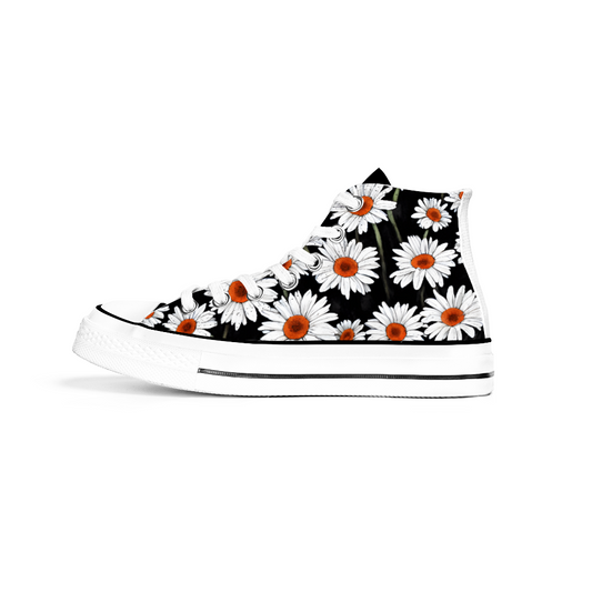 Gerbera Daisy Flowers Collection - Classic Unisex High Top Canvas Sneakers