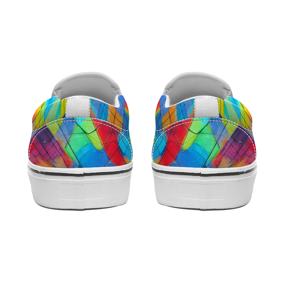 Plaid Pattern Collection - Unisex Slip-On Canvas Sneakers