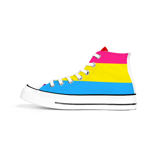 Pansexual Pride Collection - Classic Unisex High Top Canvas Sneakers