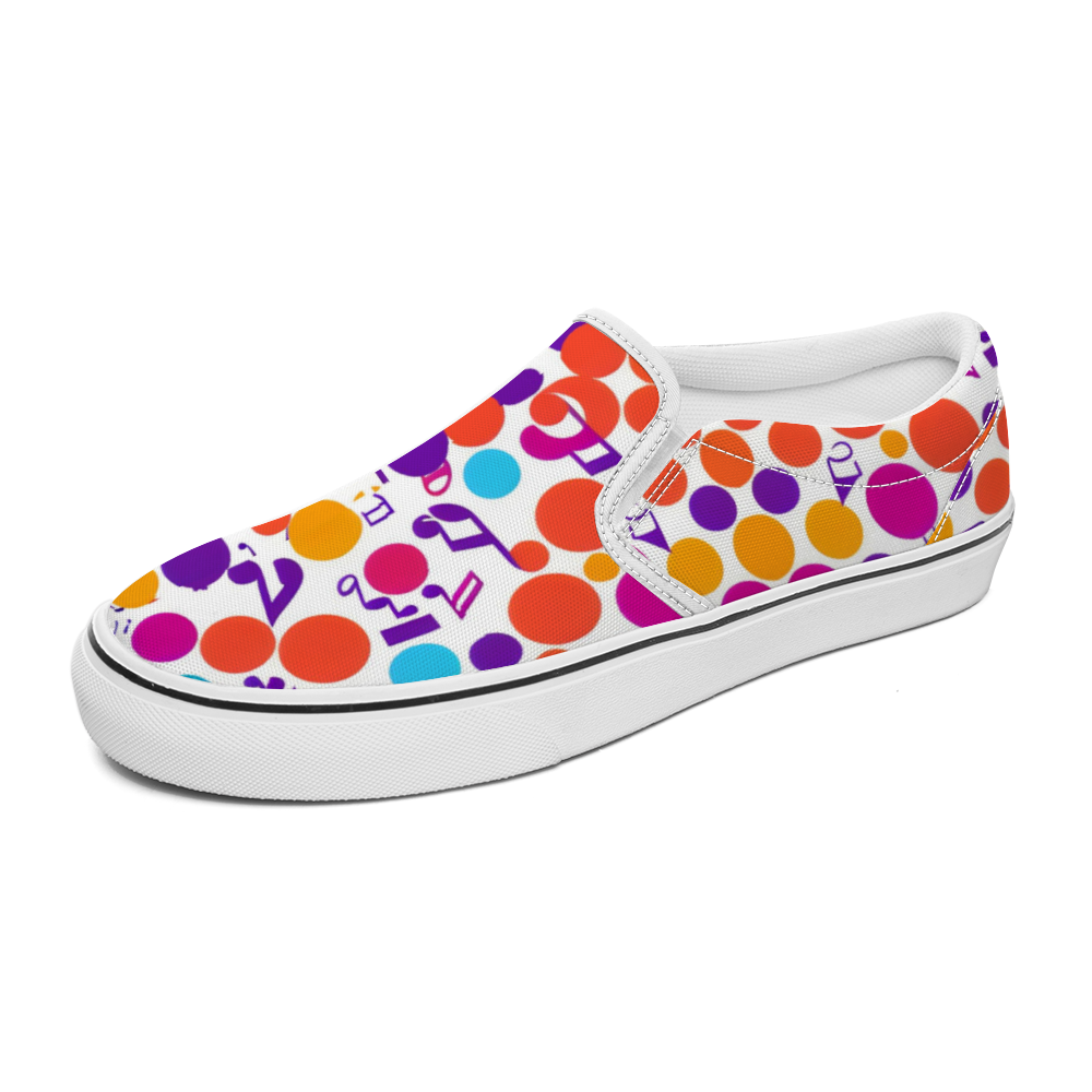 Music Pattern Collection - Unisex Slip-On Canvas Sneakers